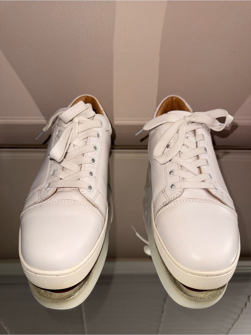 Christian Louboutin Women’s White Leather Casual Sneakers